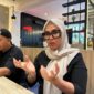 Bupati Barru Andi Ina mengadakan press conference usai beri keterangan di Kejati Sulsel. 