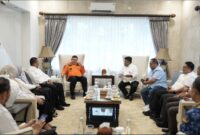 Wali Kota Makassar, Munafri Arifuddin menerima kunjungan Tim Panitia Daerah Musabaqah Tilawatil Quran (MTQ) KORPRI.