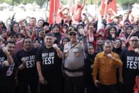 Peringatan Hari Buruh Internasional atau May Day 2026 di Kota Makassar.