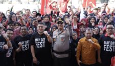 Peringatan Hari Buruh Internasional atau May Day 2026 di Kota Makassar.