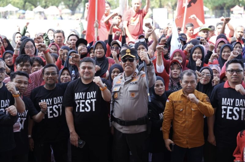 Peringatan Hari Buruh Internasional atau May Day 2026 di Kota Makassar.