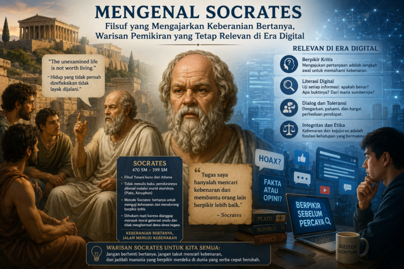 Ilustrasi Filsuf Socrates.