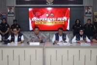 Konferensi pers Polda Sulsel terkait pengungkapan kasus kriminal, narkotika, dan perlindungan anak, Senin (29/6/2026).