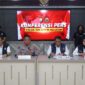 Konferensi pers Polda Sulsel terkait pengungkapan kasus kriminal, narkotika, dan perlindungan anak, Senin (29/6/2026).